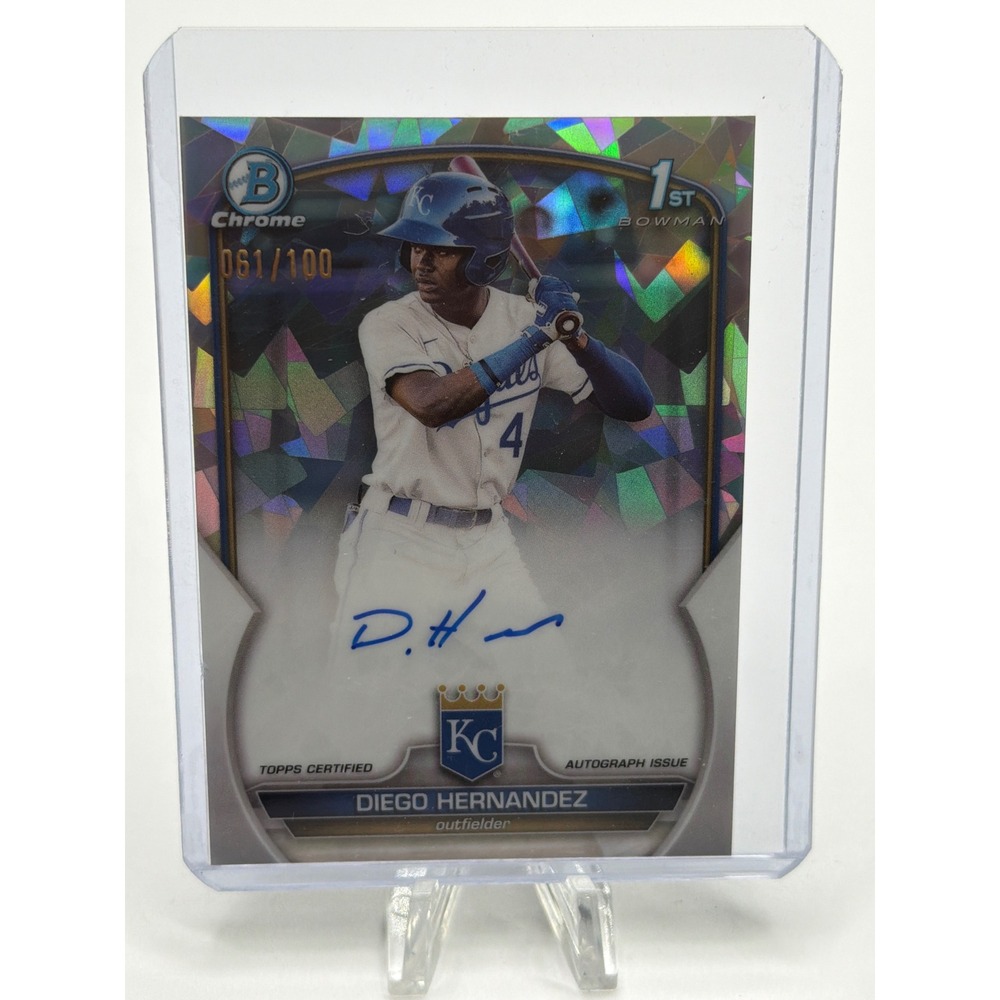 2023 Bowman Chrome 1st Diego Hernandez Auto Atomic Refractor 061/100 CPA-DH Roya